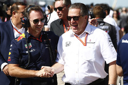 Christian Horner, Team Principal, Red Bull Racing, Zak Brown, Executive Director, McLaren Technology Group