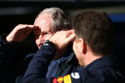 Christian Horner, Red Bull Racing Team Principal with Dr Helmut Marko, Red Bull Motorsport Consultan