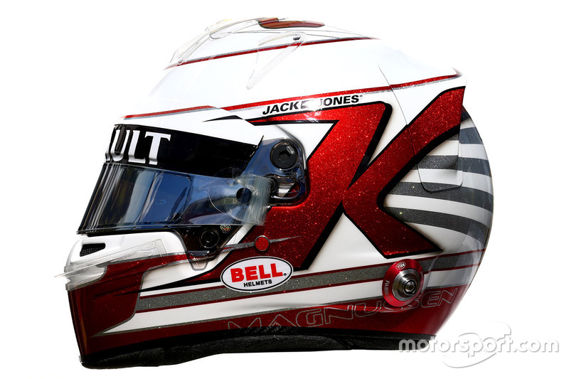 El casco de Kevin Magnussen, Renault Sport F1 Team