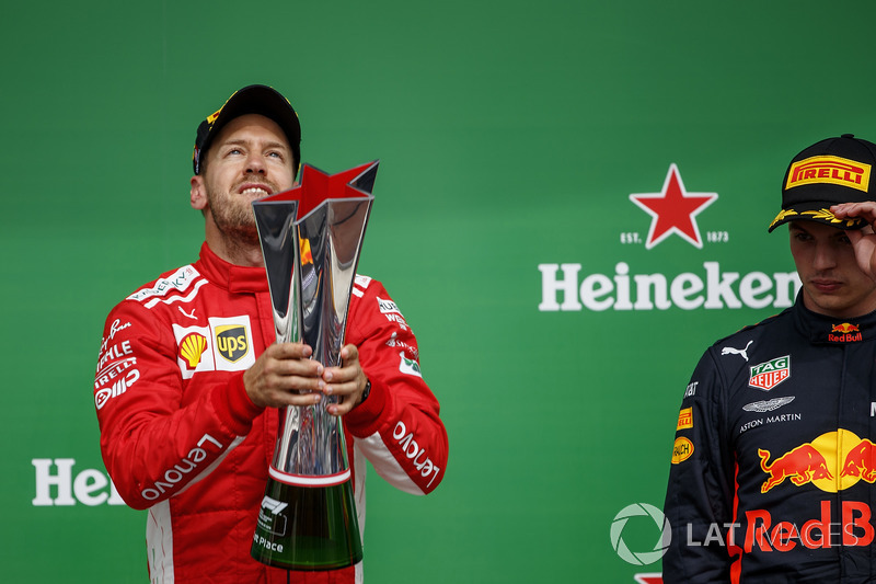 Себастьян Феттель, Ferrari, та Макс Ферстаппен, Red Bull Racing