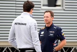 Toto Wolff, Mercedes AMG F1 Director of Motorsport en Christian Horner, Red Bull Racing Teambaas