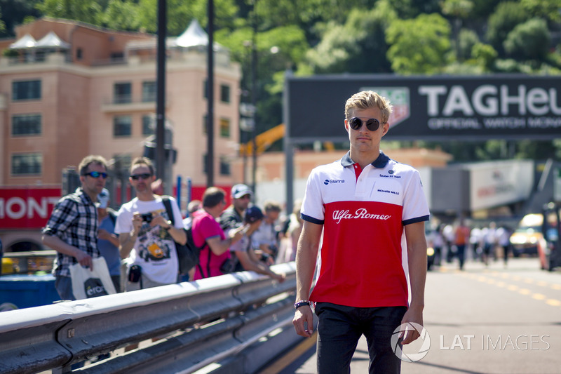 Marcus Ericsson, Sauber lors de la reconnaissance de piste