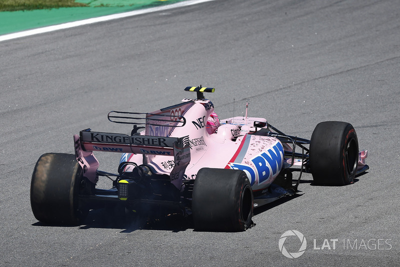 Сход. Эстебан Окон, Force India