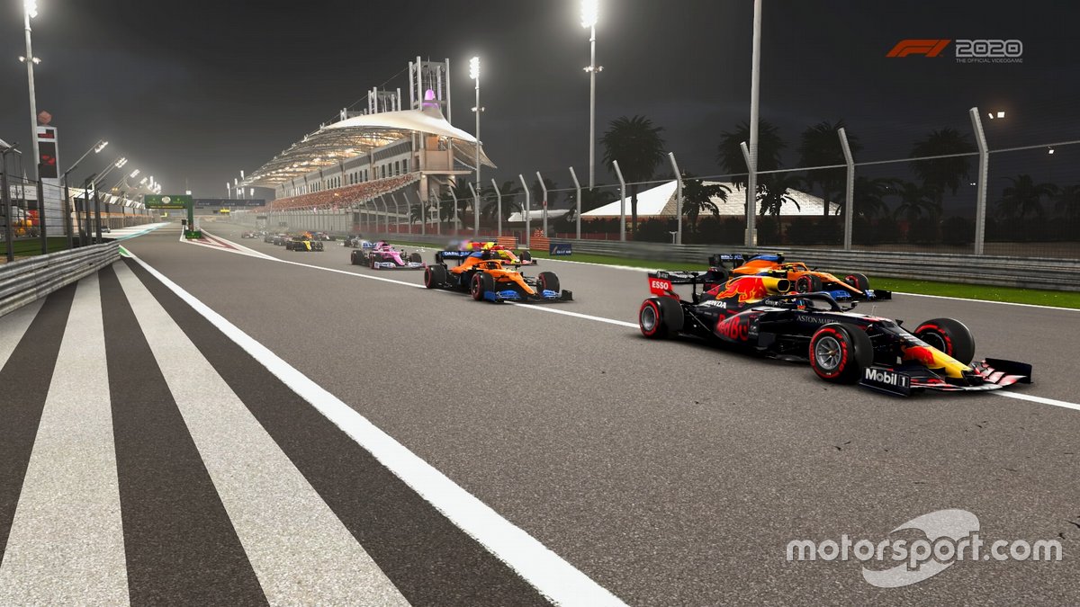 Hasil tangkapan layar gim F1 2020 yang menampilkan livery mobil Red Bull Racing