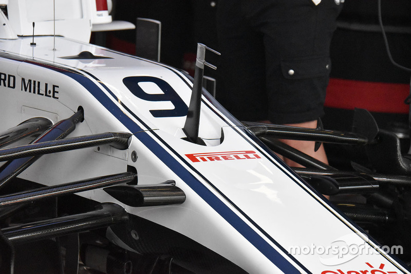 Sauber C37, передня частина