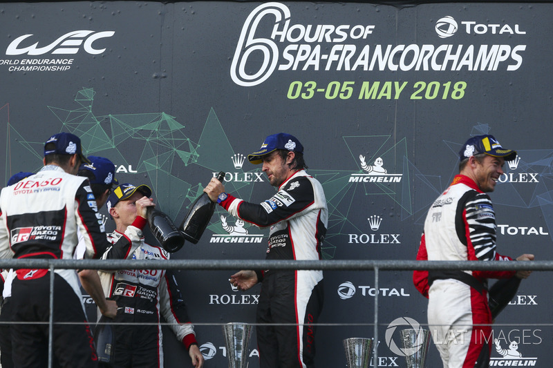 Ganadores, Fernando Alonso, Kazuki Nakajima, Sébastien Buemi, Toyota Gazoo Racing