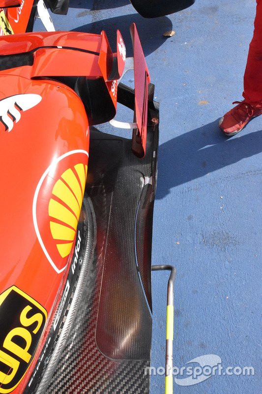 Ferrari SF70H, detalle de los pontones