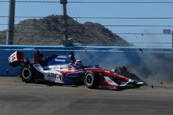 Takuma Sato, A.J. Foyt Enterprises Honda crash