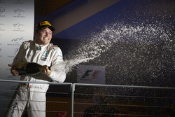 Nico Rosberg, Mercedes AMG F1 W07 Hybrid on the podium