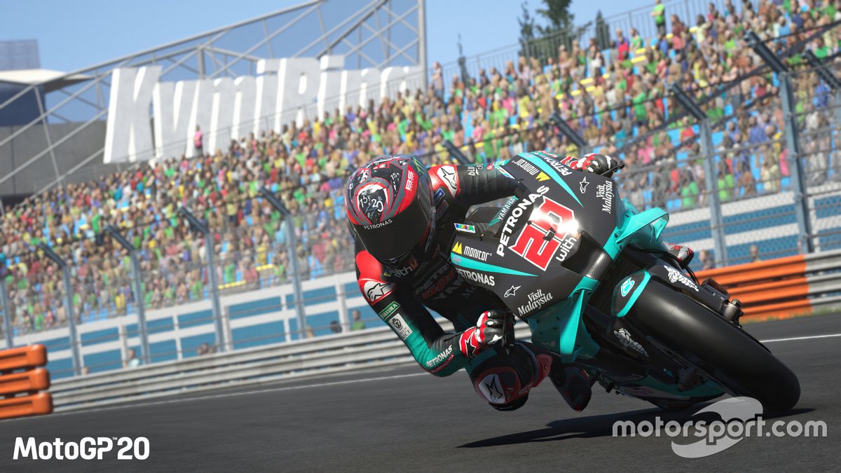 Hasil tangkapan layar gim MotoGP 20, gim yang dimainkan di ajang MotoGP Esport Championship 2020