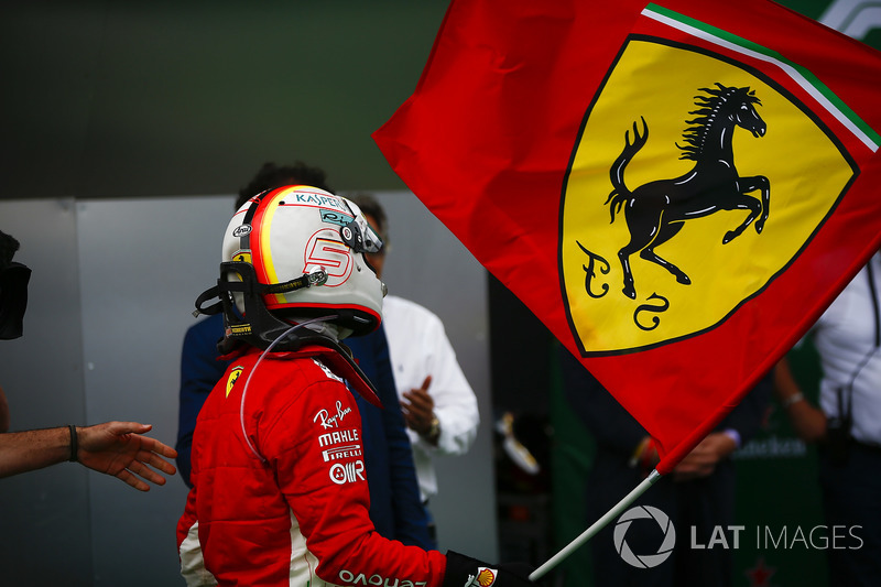 Yarış galibi Sebastian Vettel, Ferrari