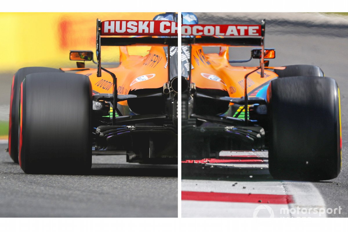 Сравнение вариантов McLaren MCL35 (Спа / Монца)