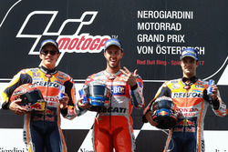 Podium: 1. Andrea Dovizioso, Ducati Team; 2. Marc Marquez, Repsol Honda Team; 3. Dani Pedrosa, Repso