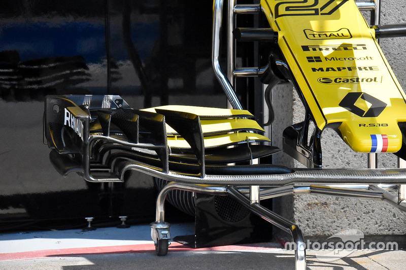 Detalle de la parte delantera del Renault Sport F1 Team RS 18
