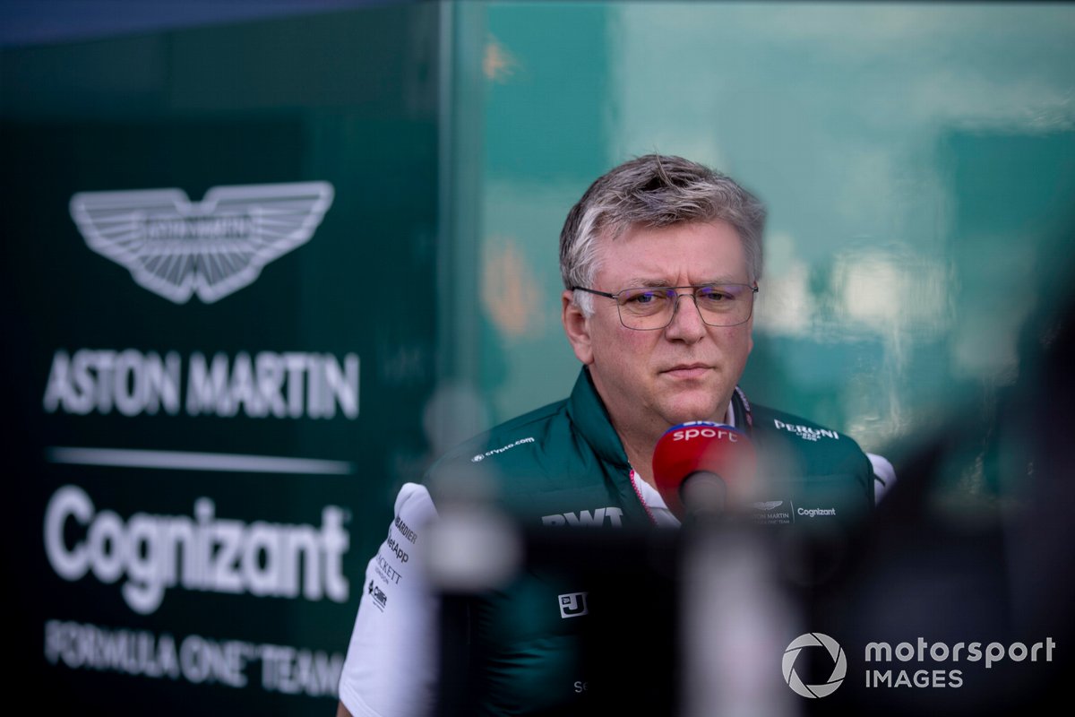 Otmar Szafnauer, Team Principal and CEO, Aston Martin F1, is interviewed