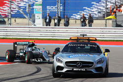 Nico Rosberg, Mercedes AMG F1 Team W07 behind the safety car
