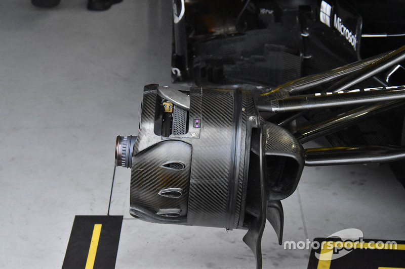 Detalles del freno delantero del RS18 de Renault
