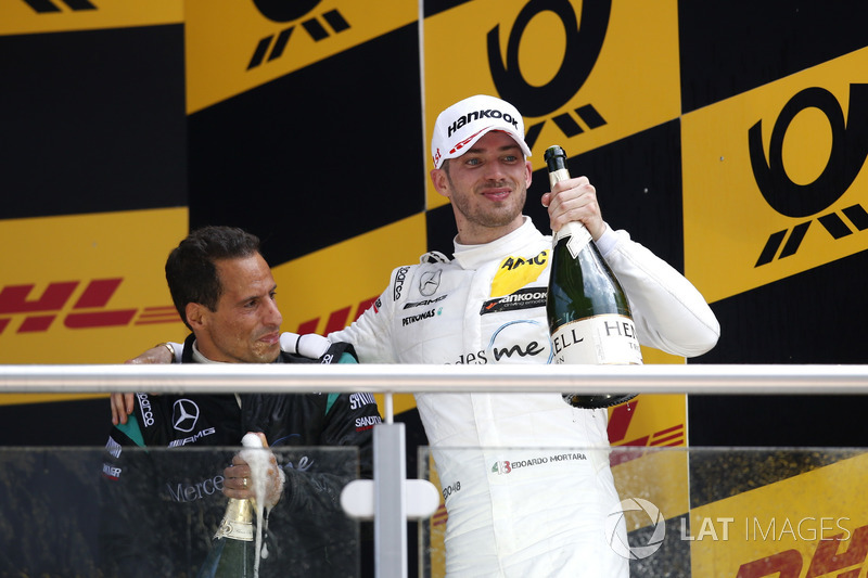 Podio: il vincitore della gara Edoardo Mortara, Mercedes-AMG Team HWA