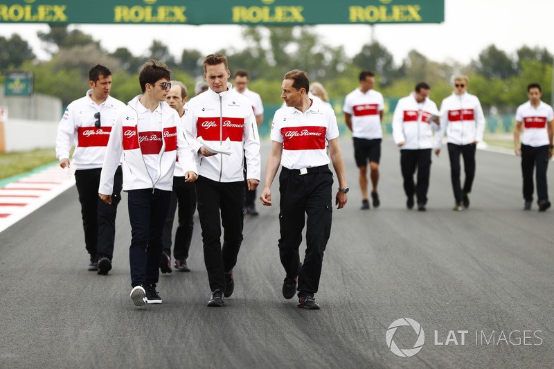 Ознакомление с трассой: гонщики Alfa Romeo Sauber Шарль Леклер и Маркус Эрикссон