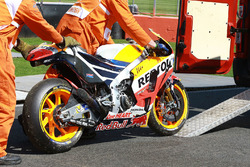 Marquez's crashed Honda