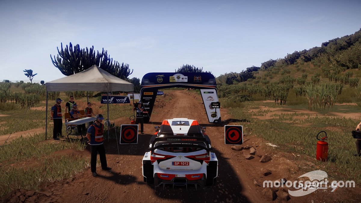 Hasil tangkapan layar gim WRC 9, menampilkan mobil Toyota Yaris GR milik Toyota Gazoo Racing