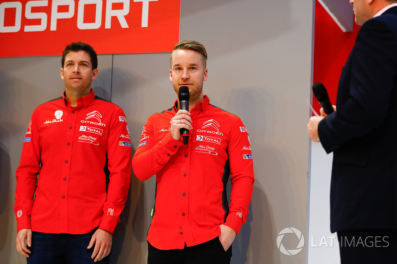 Il pilota Citroen WRC Mads Ostberg sull'Autosport Stage