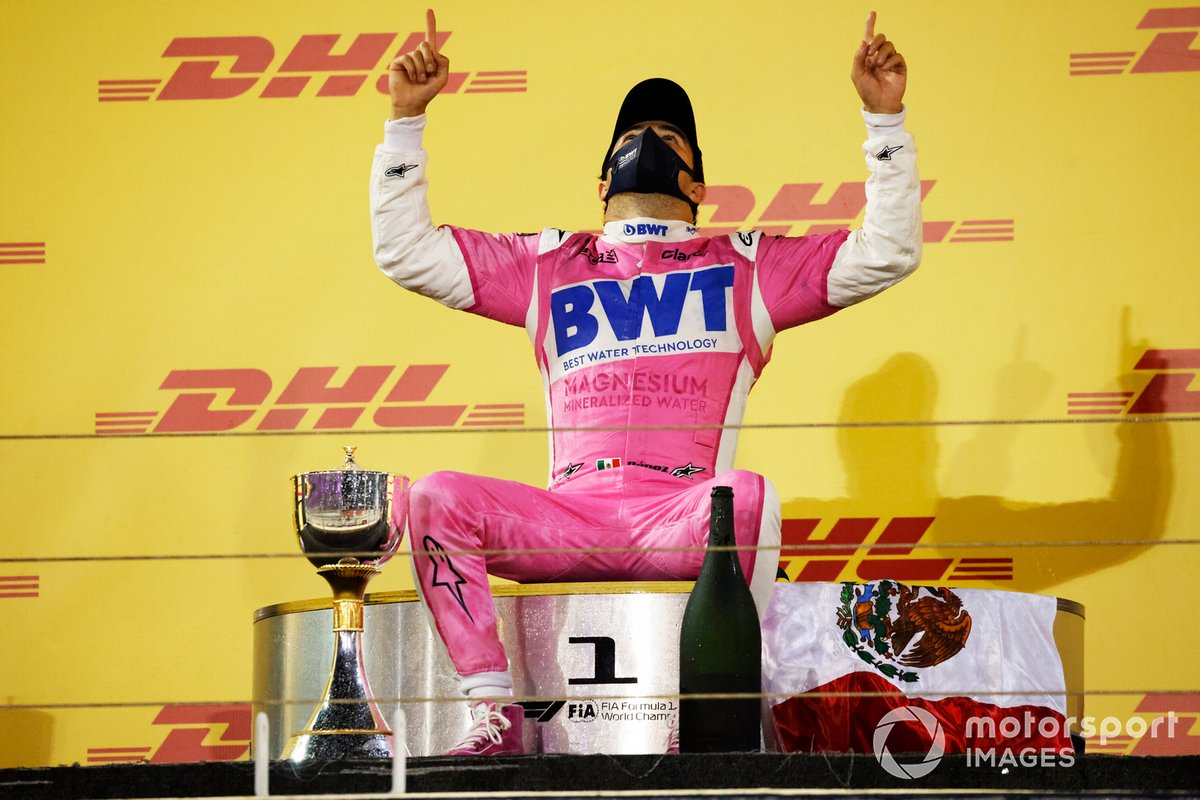 Sergio Perez, Racing Point viert op het podium