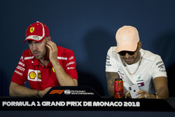Sebastian Vettel, Ferrari and Lewis Hamilton, Mercedes-AMG F1