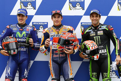 Pole sitter Marc Marquez, Repsol Honda Team, second place Maverick Viñales, Yamaha Factory Racing, t