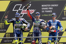 Podium: winner Jorge Lorenzo, Yamaha Factory Racing, second place Valentino Rossi, Yamaha Factory Ra