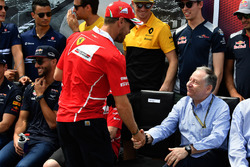 Sebastian Vettel, Ferrari, mit Jean Todt, FIA-Präsident
