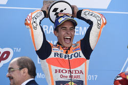 Podium: Race winnaar Marc Marquez, Repsol Honda Team