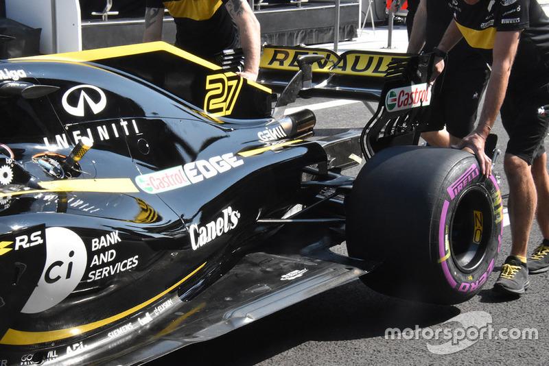 Renault Sport F1 Team R.S. 18, fondo e ala posteriore