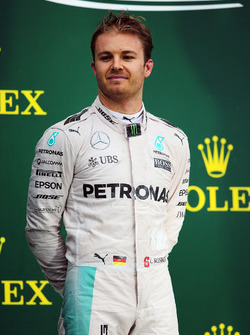 Nico Rosberg, Mercedes AMG F1 op het podium