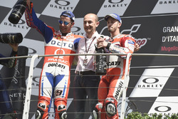 1. Andrea Dovizioso, Ducati Team; 3. Danilo Petrucci, Pramac Racing