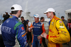 Scott Dixon, Chip Ganassi Racing Honda, Ryan Hunter-Reay, Andretti Autosport Honda, Alexander Rossi,