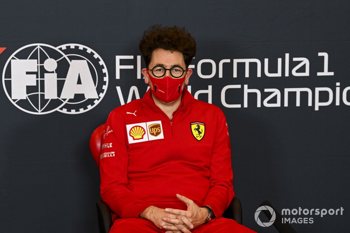 Mattia Binotto, Team Principal Ferrari in the press conference