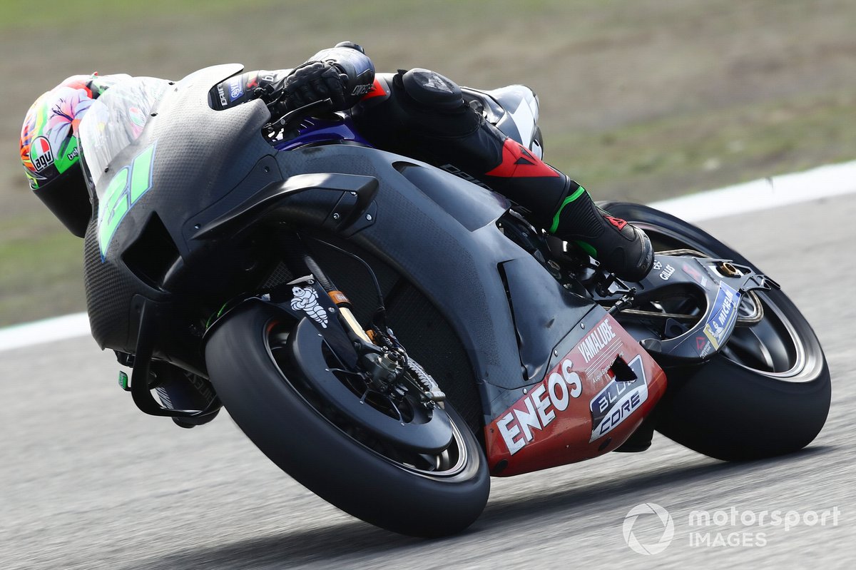 Franco Morbidelli, Yamaha Factory Racing, saat tes di Jerez, Spanyol, November lalu. Top speed bukan kekuatan Yamaha YZR-M1 di MotoGP selama betahun-tahun.
