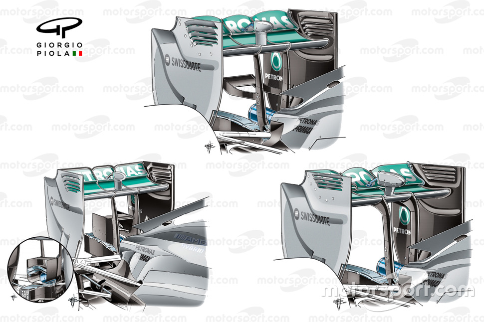 Mercedes W05-achtervleugel