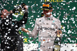 Podium: second place Nico Rosberg, Mercedes AMG F1