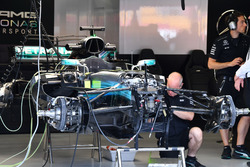 Mercedes-Benz F1 W08, in der Garage