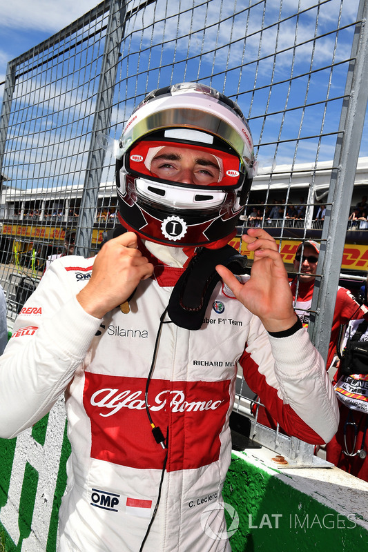 Charles Leclerc, Sauber, in griglia