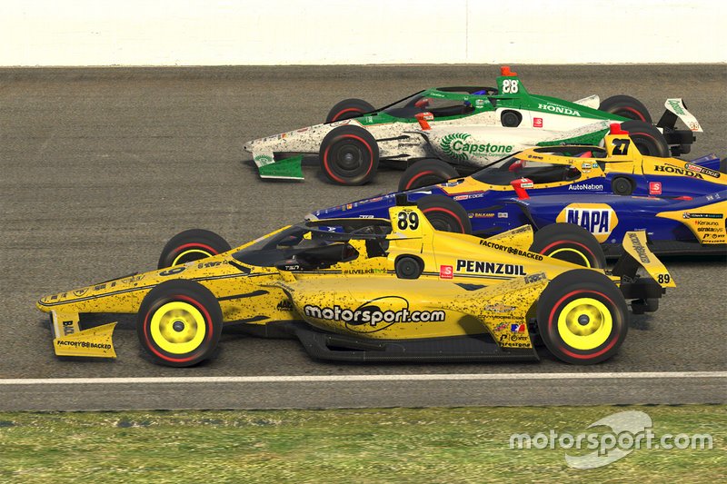 Nick DeGroot, Alexander Rossi and Colton Herta