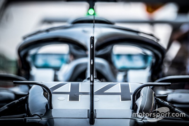 Mercedes AMG F1 W10 of Lewis Hamilton