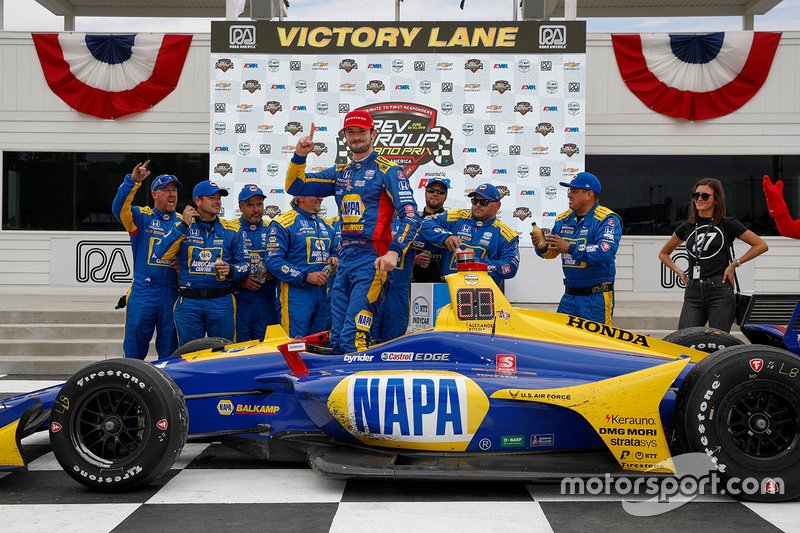 La séptima y más reciente victoria de Rossi en la IndyCar llegó en Road America en 2019.