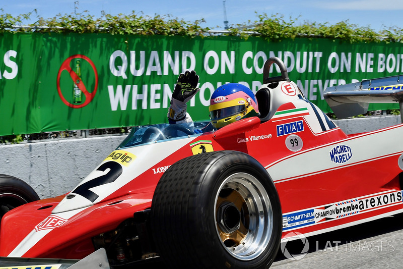 Jacques Villeneuve, Sky Italia drives his Fathers 1978 Canadian GP winning Ferrari 312T3