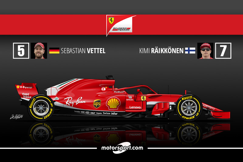Sebastian Vettel 5 Kimi Raikkonen 1