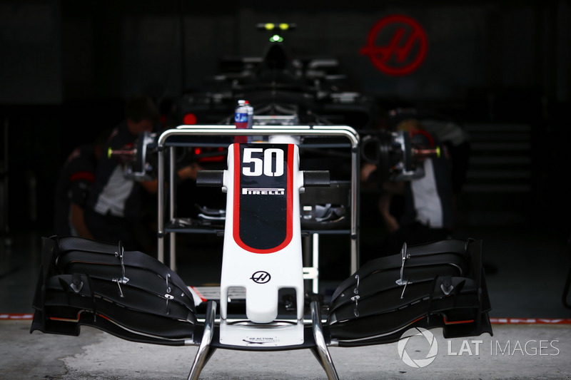 Nose detail of Antonio Giovinazzi, Haas F1 Team Team