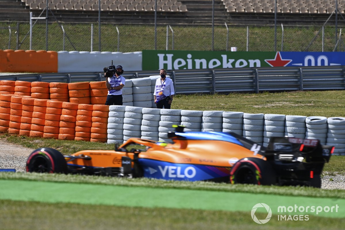 Martin Brundle, Sky TV, en Lando Norris, McLaren MCL35M