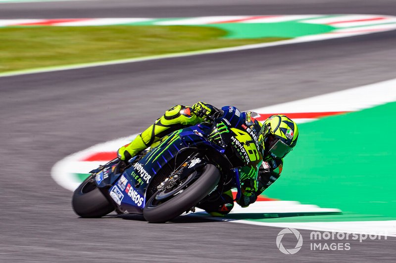 Nicht nur auf den Geraden, auch in den Kurven hat Rossi in Mugello Probleme